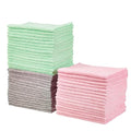 Microfiber Cleaning Cloths, Pack of 24, Blue/White/Yellow B5169