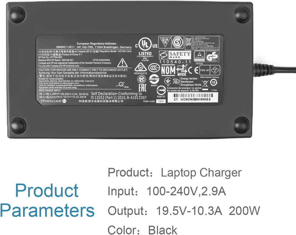 200W 19.5V 10.3A Power Adapter Z120495