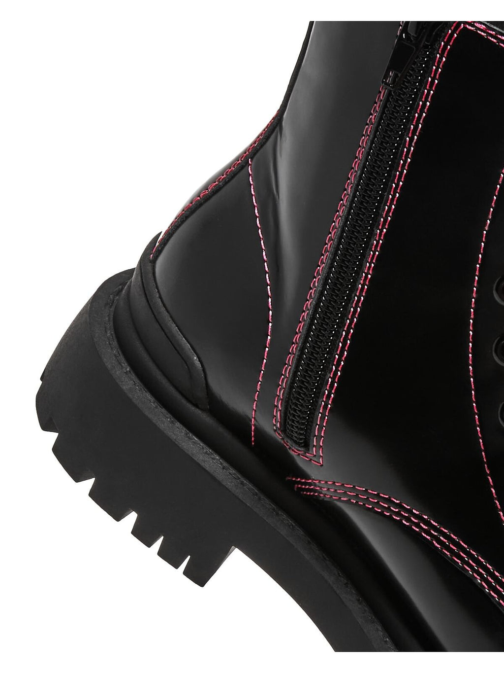 Black Leather Combat Boots 6.5 M N5268