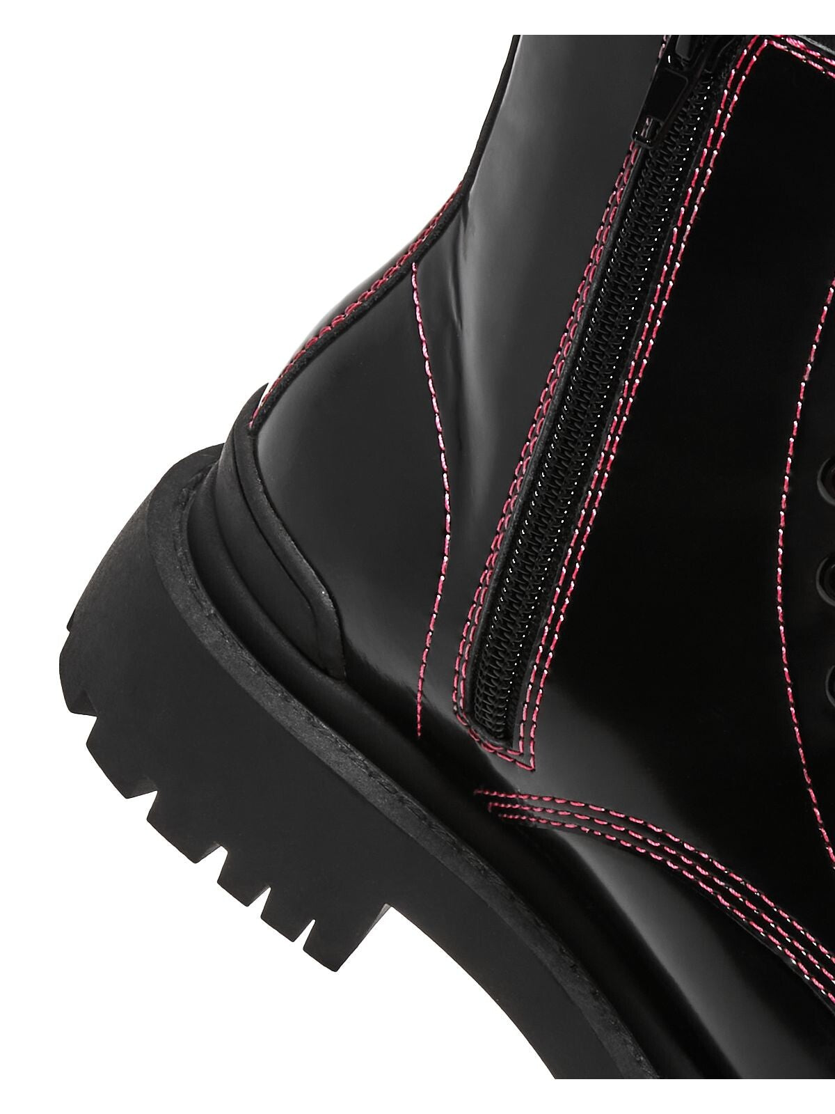 Black Leather Combat Boots 6.5 M N5268