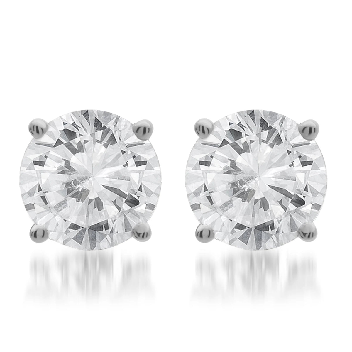 14kt White Gold Diamond Stud Earrings B416802