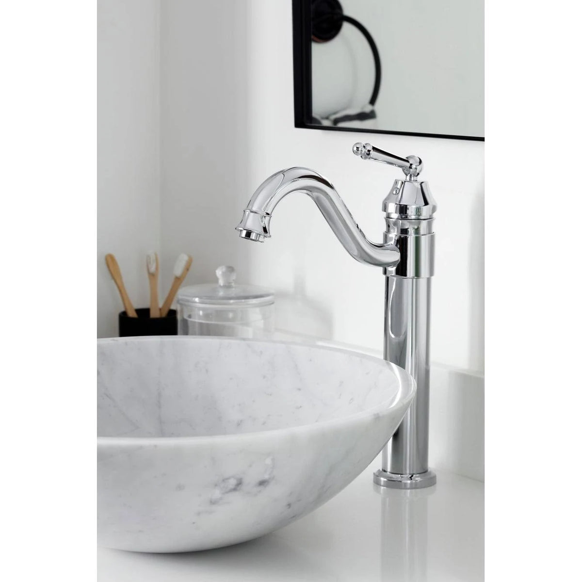 Single Hole Vessel Bathroom Faucet Polished Chrome Y736101