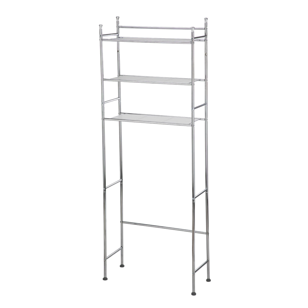 Over the Toilet Steel 3-Shelf Storage Unit Chrome M52093