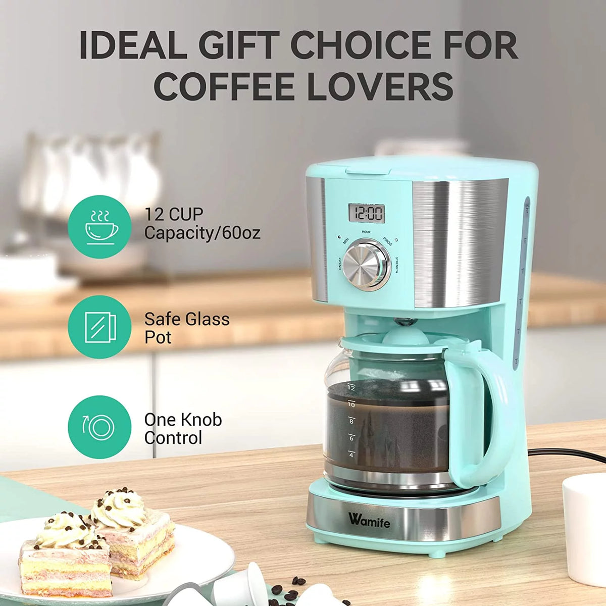 12-Cup Programmable Coffee Maker with Timer F14218