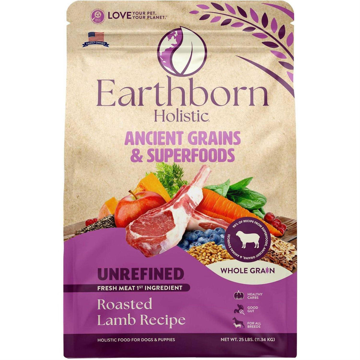 Unrefined Roasted Lamb with Ancient Grains & Superfoods Dry Dog Food Y7258