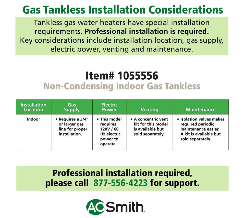 8-GPM 190000-BTU Indoor Natural Gas/Liquid Propane Tankless Water Heater T864