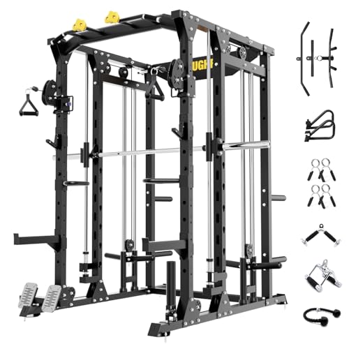 All-in-One Smith Machine with Adjustable Cable Crossover System T162
