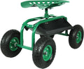 Rolling Garden Cart with Wheels and Tool Tray I259