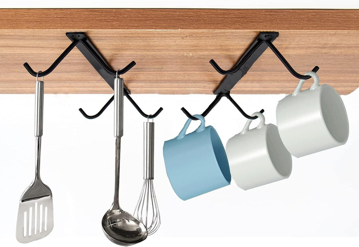 16 Mug Cup Hooks Under Cabinet Mug Holder E52130