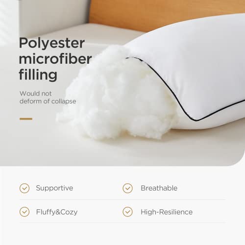 Cooling Bed Pillows King Pack of 4 Black P23657