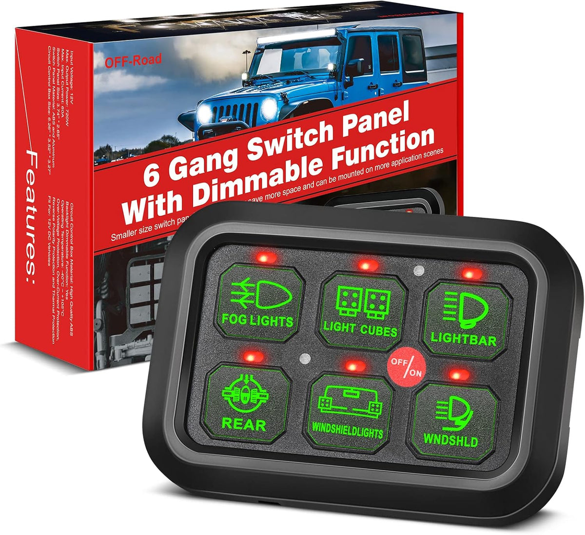 8 Gang Switch Panel with Touch Control and Harness K18612