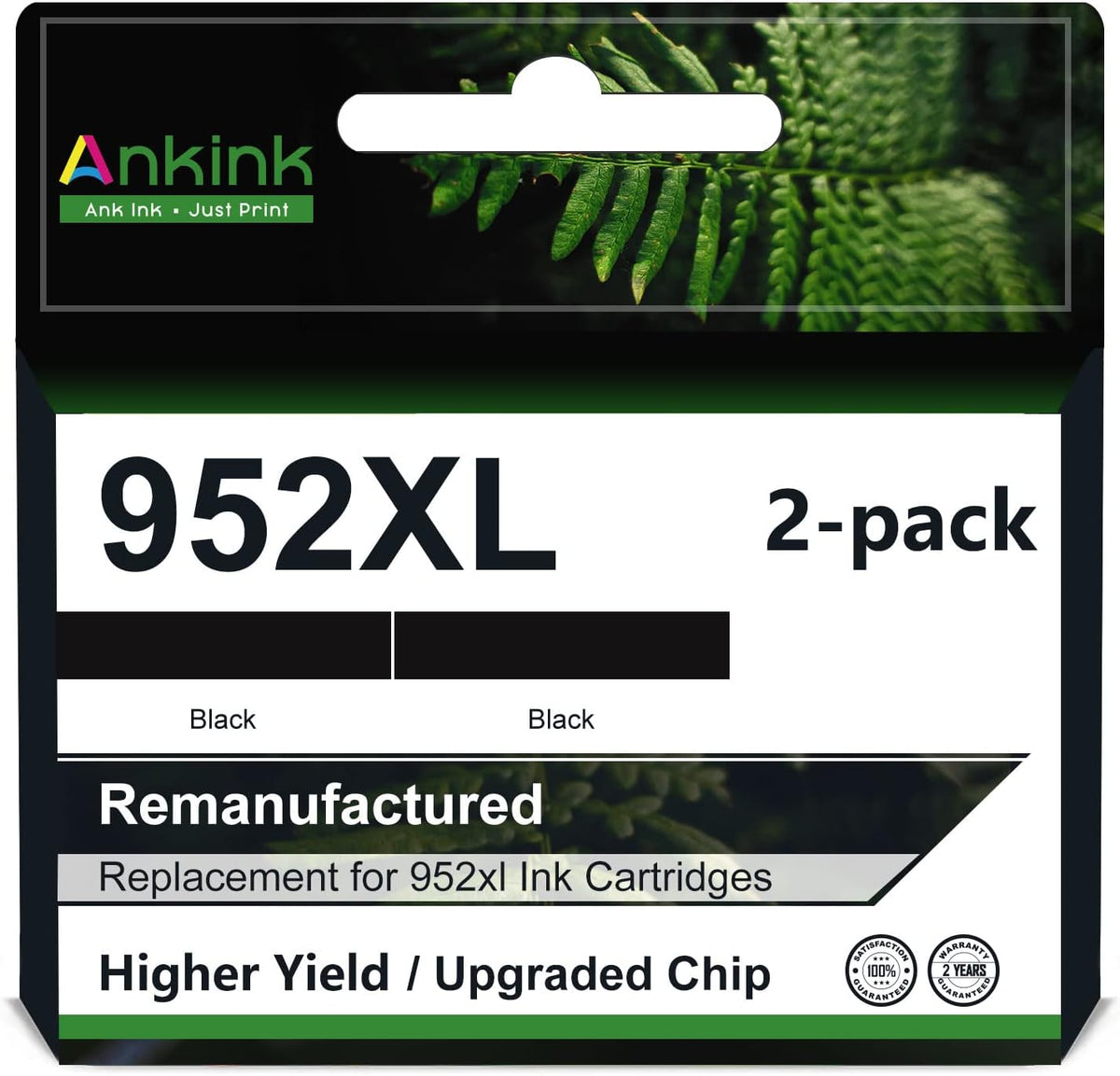 Black Higher Yield Ink Cartridges 2-Pack Q478935
