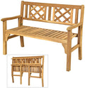 4 Ft Teak Acacia Wooden Patio Bench Q1039