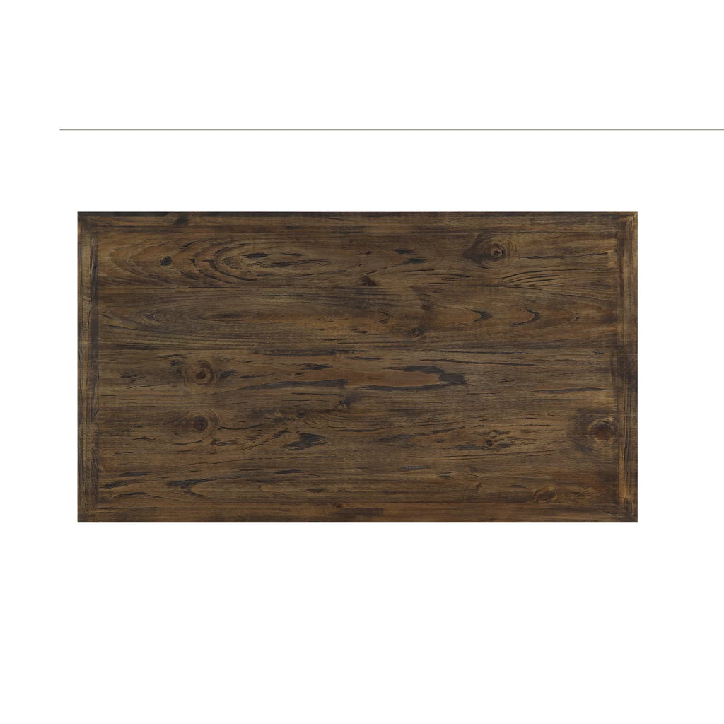 Medium Brown Cocktail Table with Slab Top and Base V91764