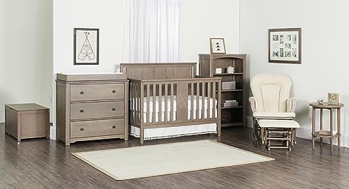 3 Drawer Dresser with Removable Changing Table Topper (Cool Gray) N605