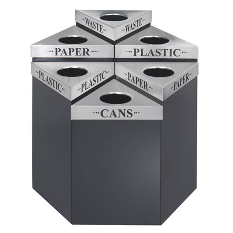 Black Triangular 19gal Receptacle I160556
