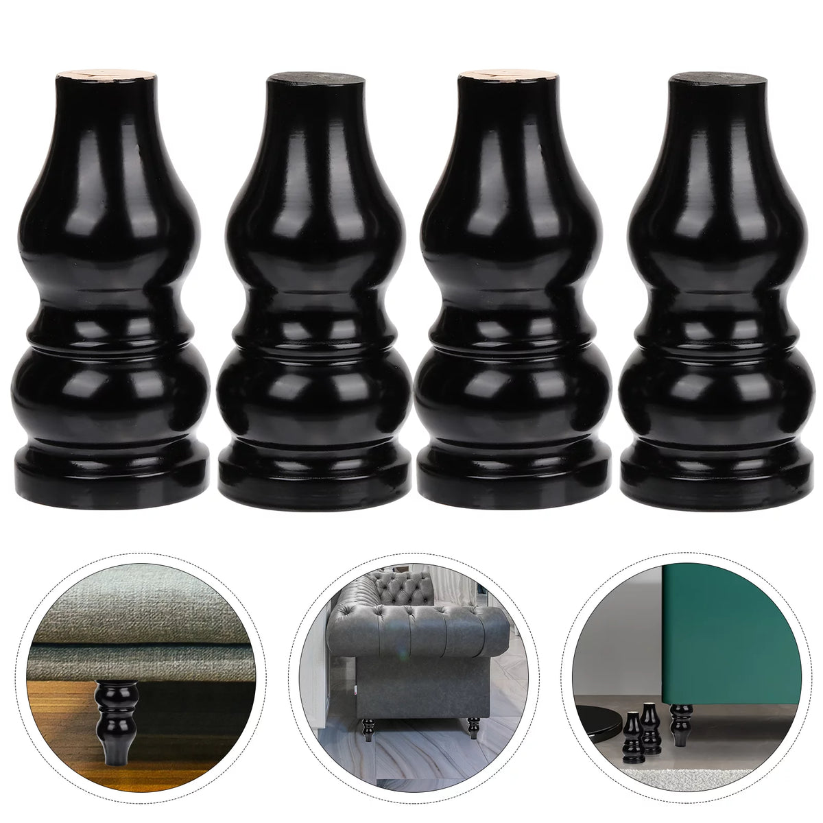 4pcs Wooden Furniture Legs O190658