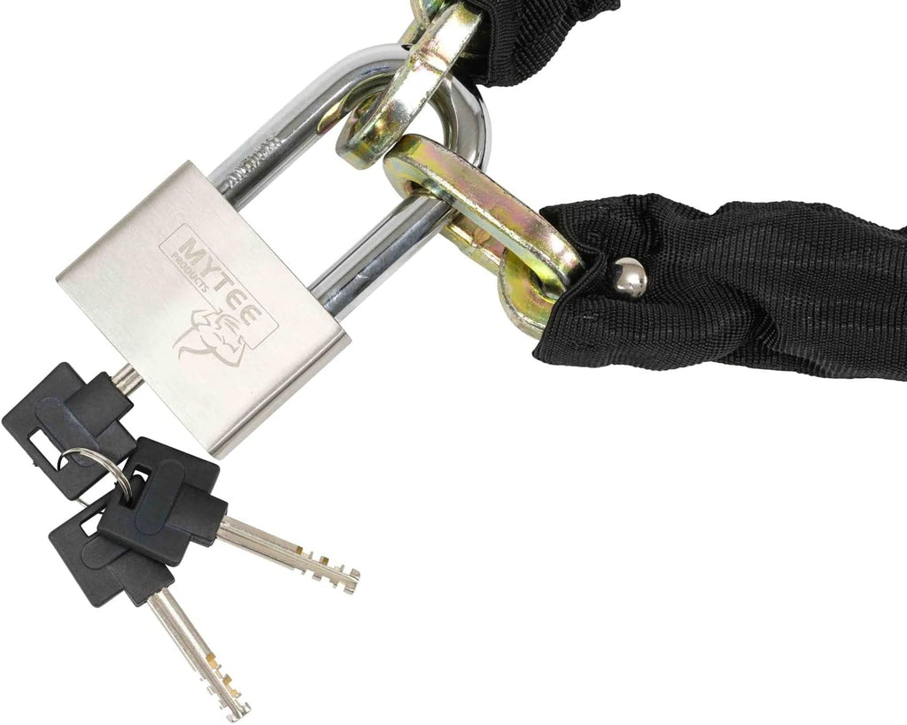 Anti Cut Security Chain and Lock Kit - 3 Foot x 3/8 Inch Thick Hardened Chain with Cut Proof Lock & Carrying Case T30205