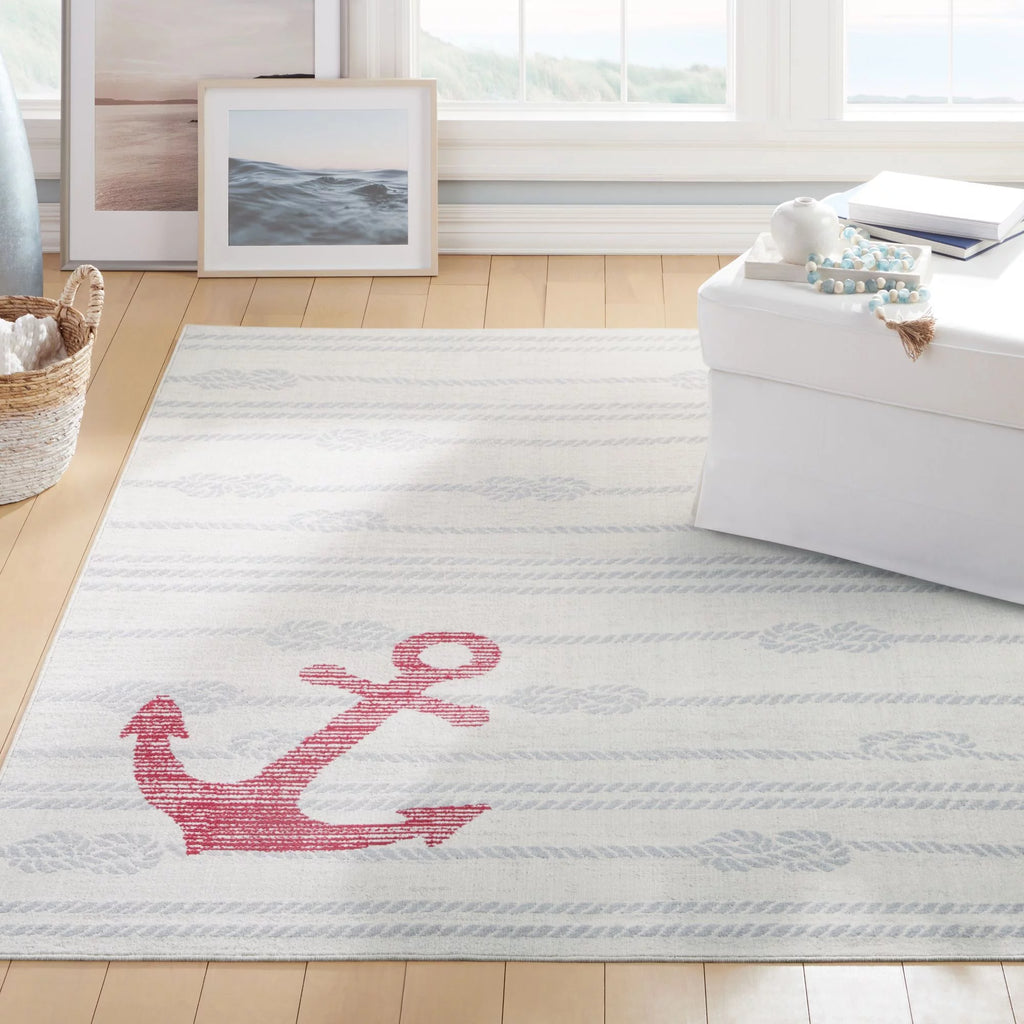 Ivory/Grey Indoor/Outdoor Area Rug L227