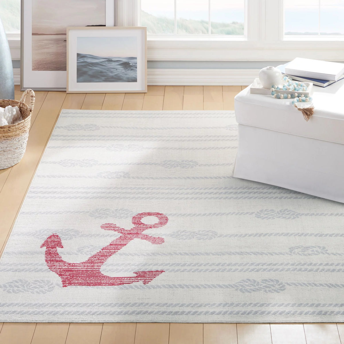 Ivory/Grey Indoor/Outdoor Area Rug L227