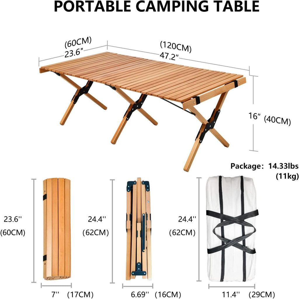 4ft Folding Portable Camping Table with Carry Bag A659