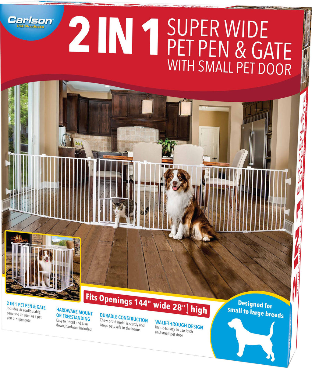 2-in-1 Super Wide Pet Pen and Gate G101