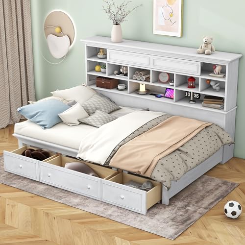 Twin Size Upholstered Daybed with Trundle, Black B78850