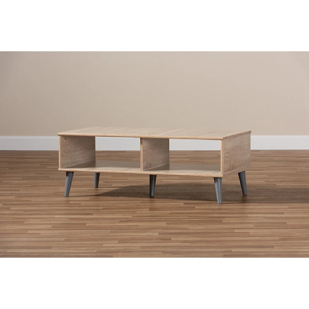 Oak and Light Grey Wood Coffee Table Z6766