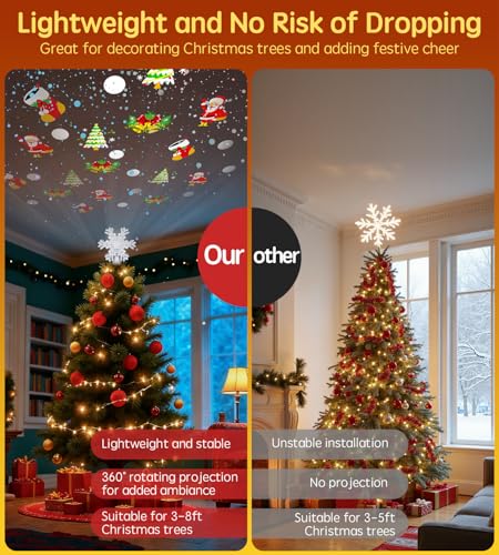 Golden Pentagram Christmas Tree Star Topper with Led Q33017