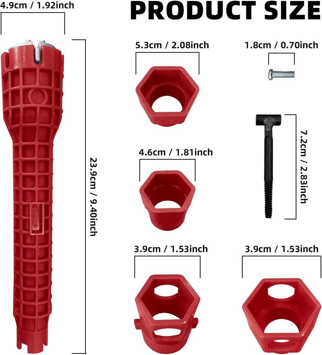 2 Pack 14-in-1 Sink Wrench Faucet Installation Tools with Thread Seal Tape U505