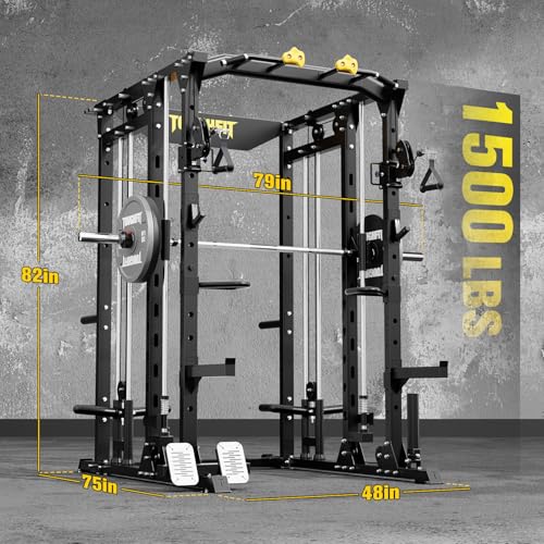 All-in-One Smith Machine with Adjustable Cable Crossover System T162