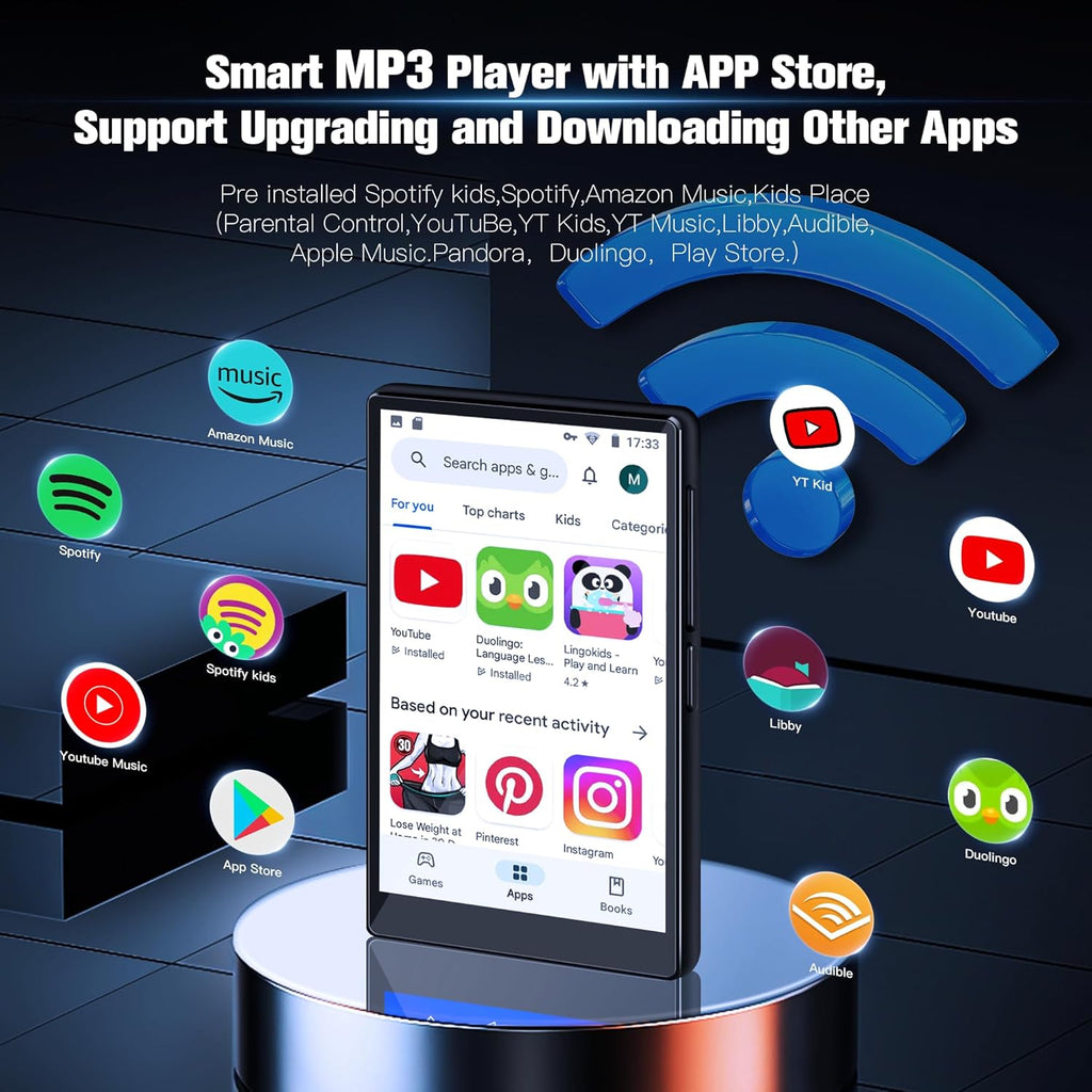 80GB Kids MP3 Player with Bluetooth and WiFi E911617