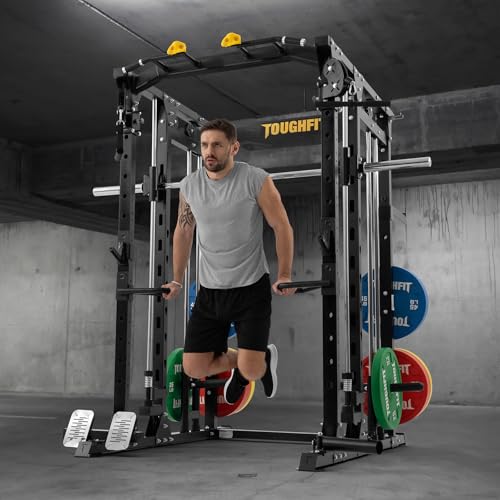 All-in-One Smith Machine with Adjustable Cable Crossover System T162