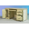 Hand-Crafted Transitional Wood Computer Desk P6296