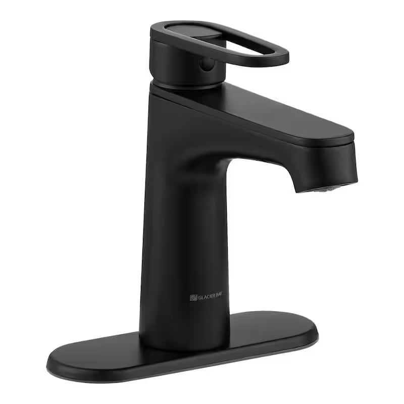 Single Hole Single-Handle Bathroom Faucet in Matte Black C226306