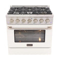 36 in. Natural Gas Range with White Door P306