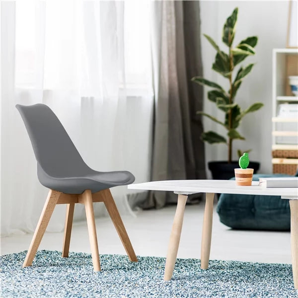 Dark Gray Upholstered Dining Chairs Set of 4 B967984
