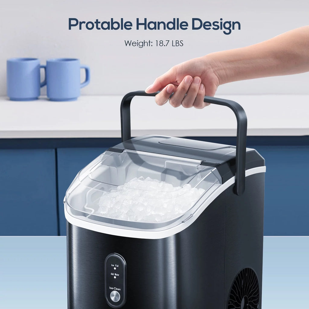 Portable Self-cleaning Nugget Ice Maker with Ice Scoop Q556569