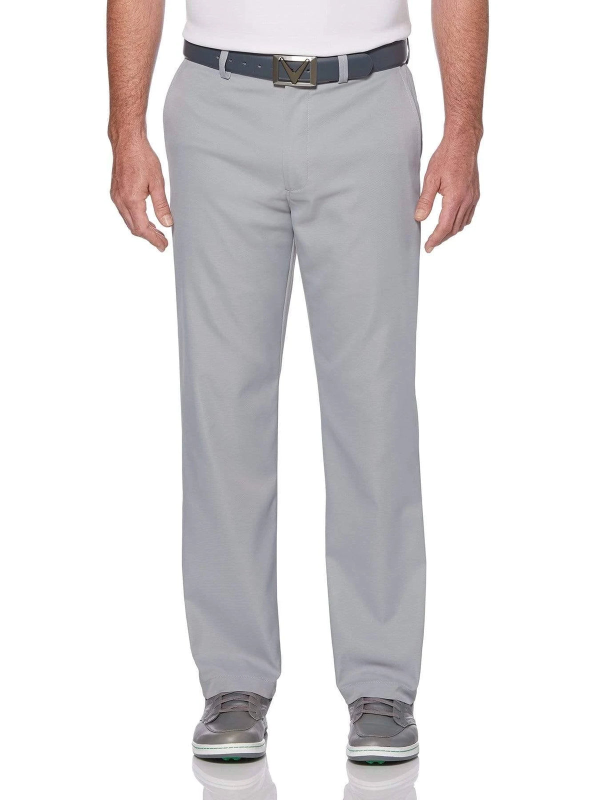 Sleet Gray 100% Polyester Stretch Pant N313