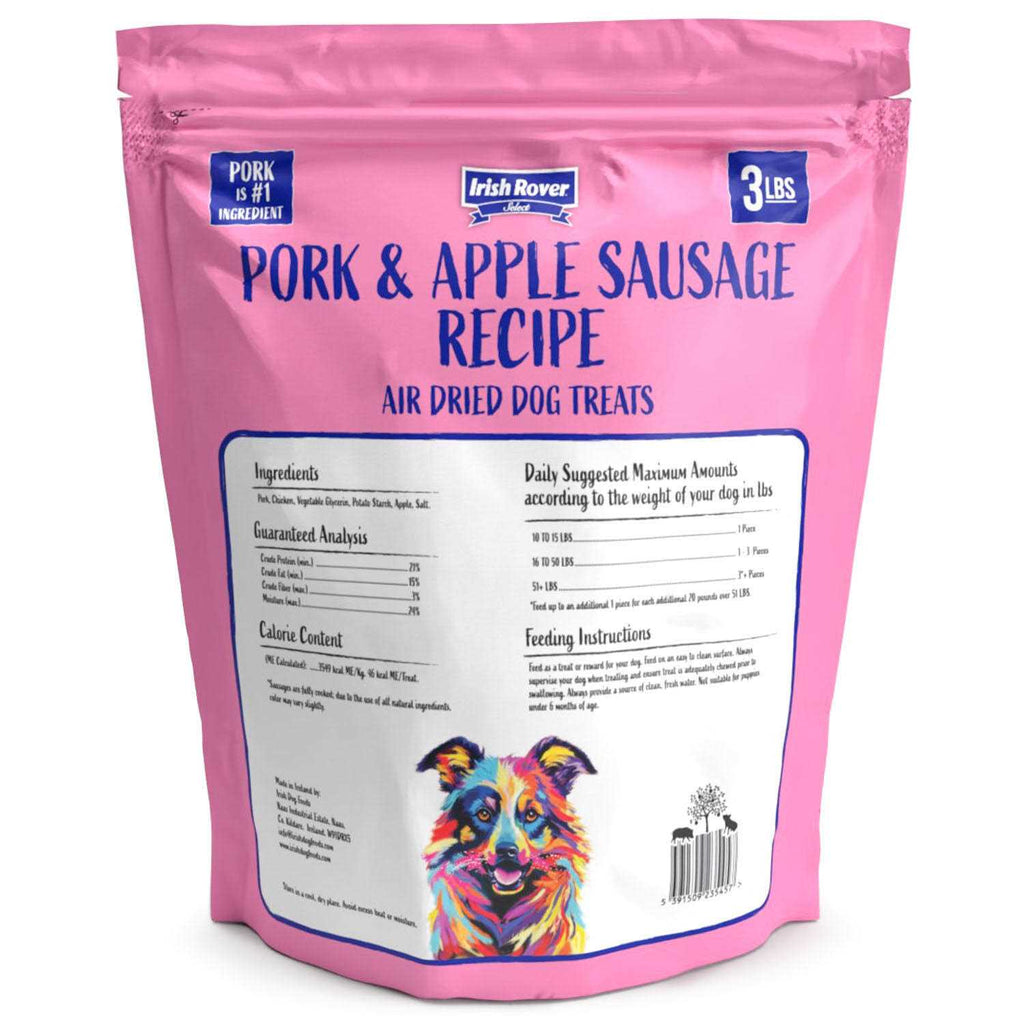 Air Dried Pork and Apple Sausage Dog Treats A2218