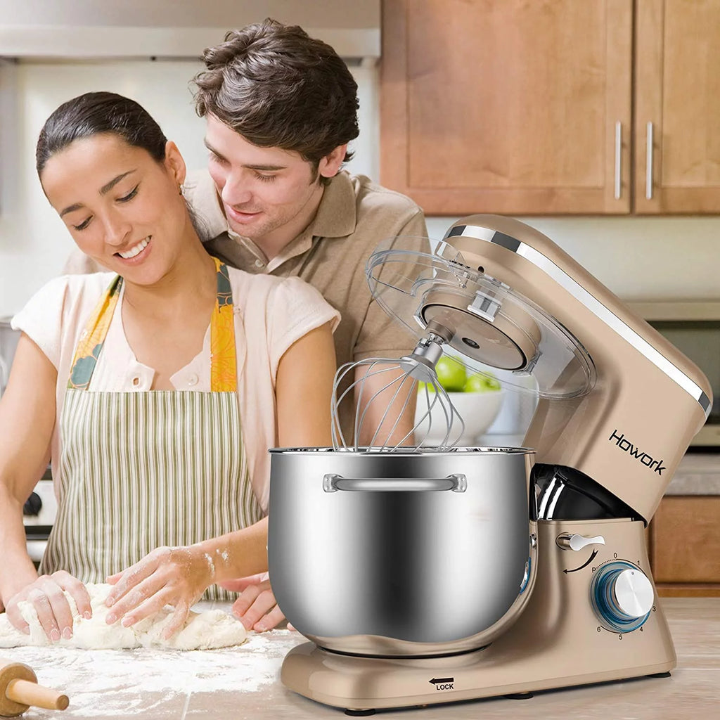 8.45 QT 660W Stand Mixer with Dough Hook, Whisk, Beater P587