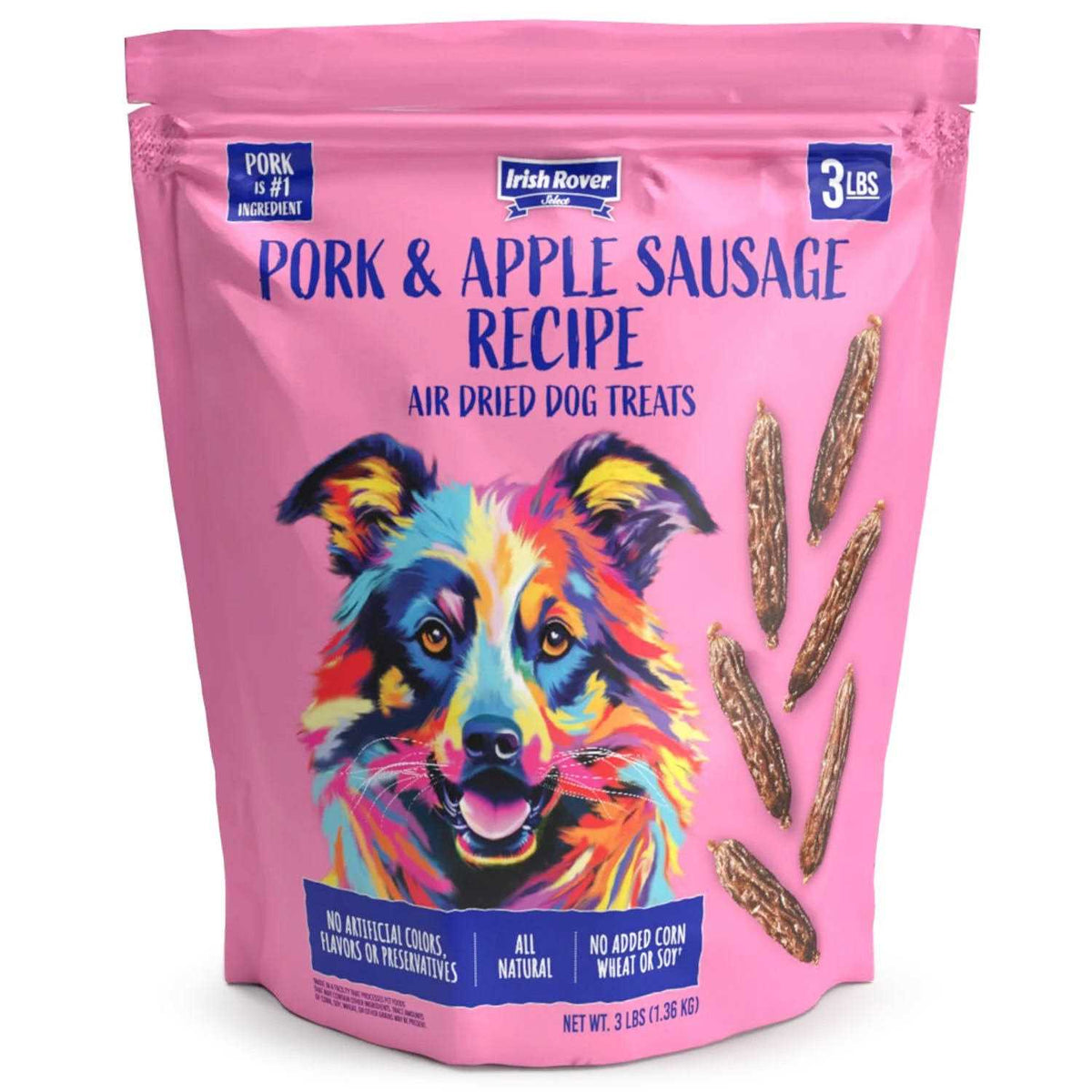 Air Dried Pork and Apple Sausage Dog Treats A2218