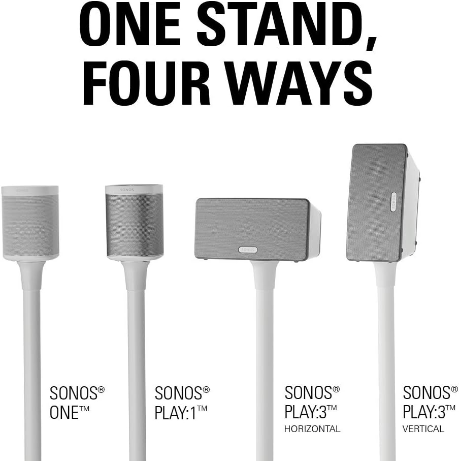 White Single Speaker Stand Z262
