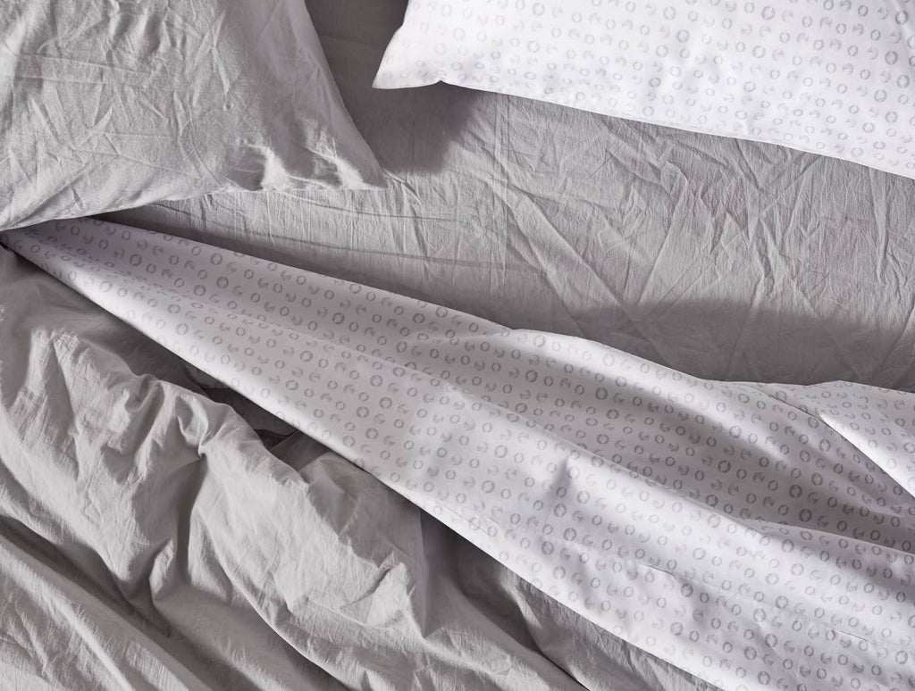 Organic Crinkled Percale Sheet Set Cal King Aegean Y3769