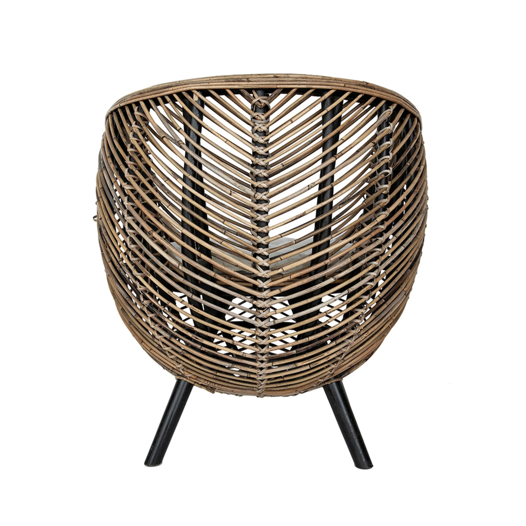 Brown Rattan Accent Chair W2118