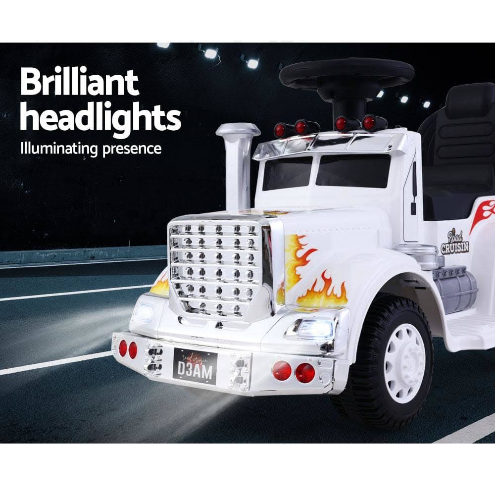 White Ride On Battery Toy Car N37526