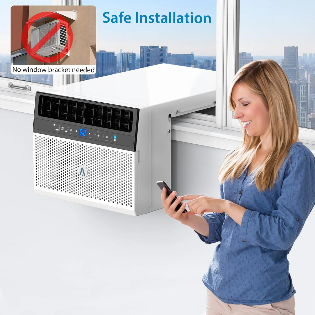 6000 BTU Window Air Conditioner with Remote Control O38000