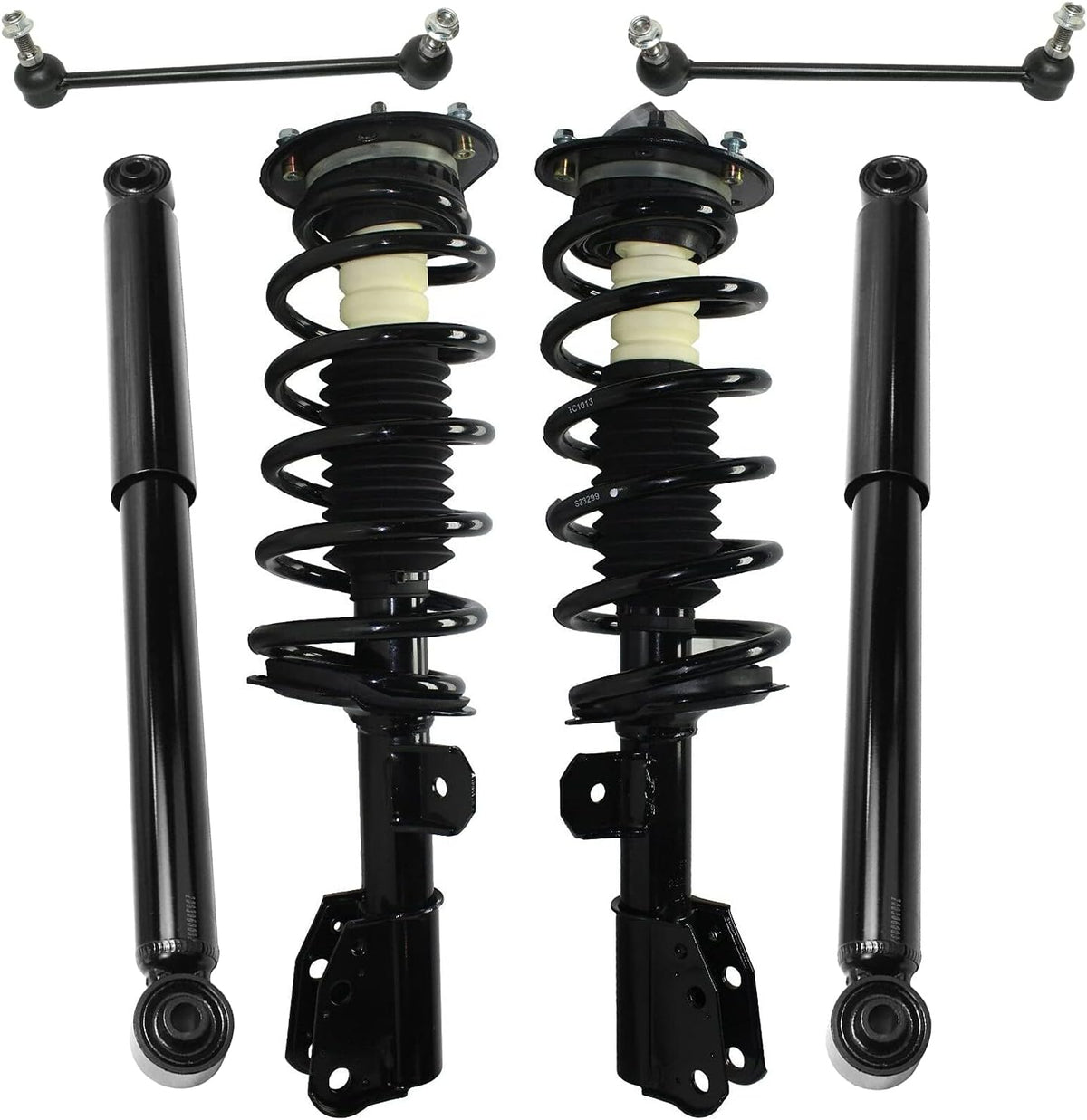 Front Strut Assembly, Sway Bar Links, Rear Shock Absorbers 6pc Set E77242