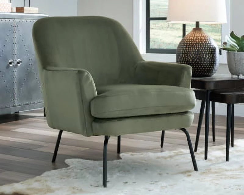 Green Velvet Upholstered Accent Chair S872
