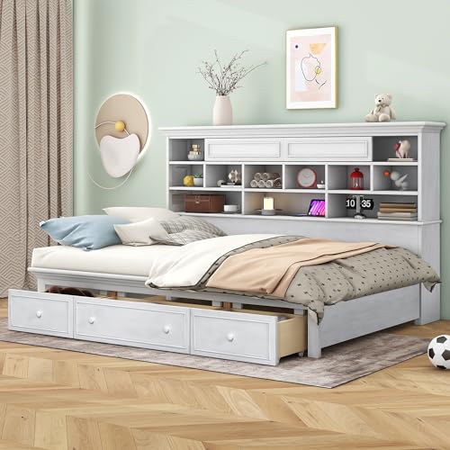Twin Size Upholstered Daybed with Trundle, Black B78850